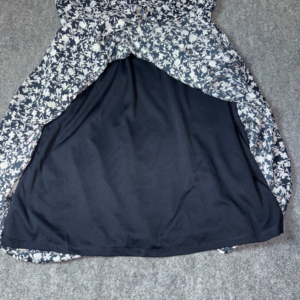Banana Republic Navy Blue White Floral Sleeveless Fit and Flare Dress Size 6 - Picture 11 of 16